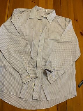 Joseph & Feiss Blue and White Striped Dress Shirt